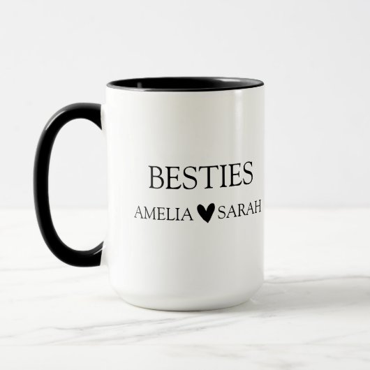 Personalized Besties Coffee Mug Best Friend Gift マグカップ (左)
