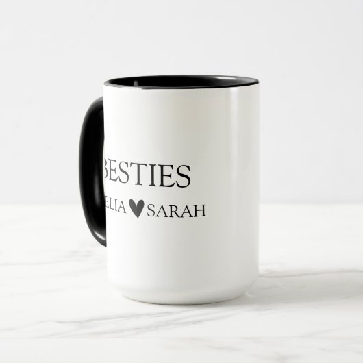 Personalized Besties Coffee Mug Best Friend Gift マグカップ (正面左)