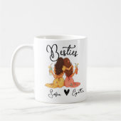 Personalized besties mug コーヒーマグカップ (左)