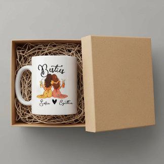 Personalized besties mug コーヒーマグカップ