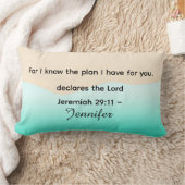 Personalized Bible Scripture jeremiah 29v11 ランバークッション (ブランケット)