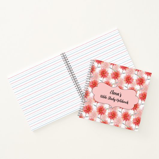 Personalized Bible Study Notebook with Watercolor  ノートブック (内部)