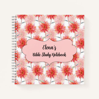 Personalized Bible Study Notebook with Watercolor  ノートブック
