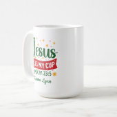 Personalized Bible Verse Christmas コーヒーマグカップ (正面左)