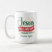 Personalized Bible Verse Christmas コーヒーマグカップ (左)