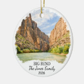 Personalized Big Bend National Park Ornament Texas セラミックオーナメント (左)