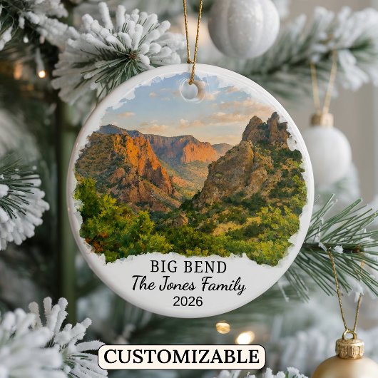 Personalized Big Bend National Park Ornament Texas セラミックオーナメント