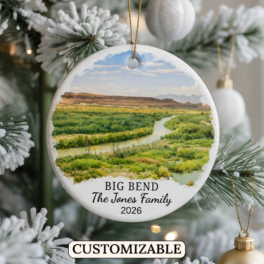 Personalized Big Bend National Park Ornament Texas セラミックオーナメント