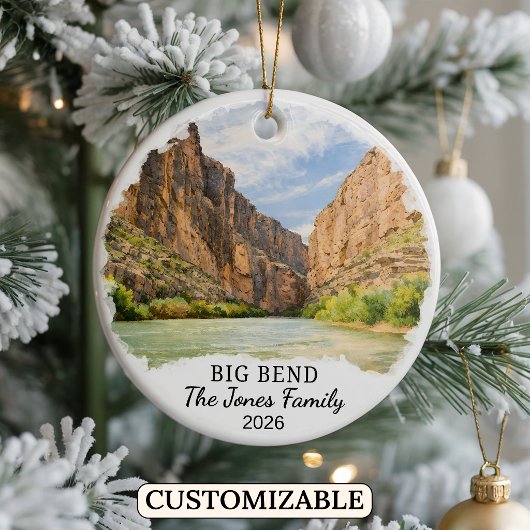 Personalized Big Bend National Park Ornament Texas セラミックオーナメント