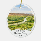 Personalized Big Bend National Park Ornament Texas セラミックオーナメント (左)