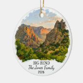 Personalized Big Bend National Park Ornament Texas セラミックオーナメント (左)