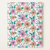 Personalized Big Bright Flowers Pattern 20XX プランナー手帳 (裏面)
