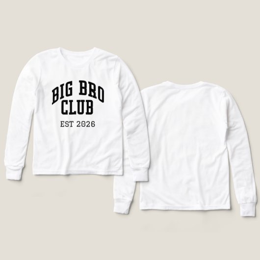Personalized Big bro design for new big brothers (デザイン 正面＆背面)