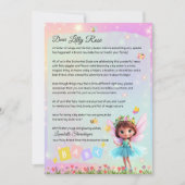 Personalized Big Sister Fairy Letter – New Baby  招待状 (正面)
