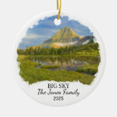 Personalized Big Sky Ornament, Montana セラミックオーナメント (正面)