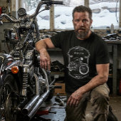 Personalized Biker Dad Christmas Gift Tee Tシャツ