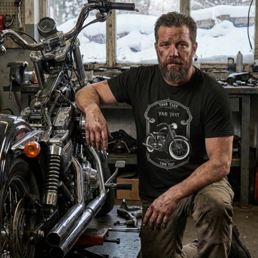 Personalized Biker Dad Christmas Gift Tee Tシャツ