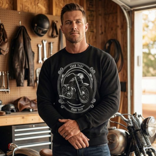 Personalized Biker Winter Sweatshirt Gift スウェットシャツ