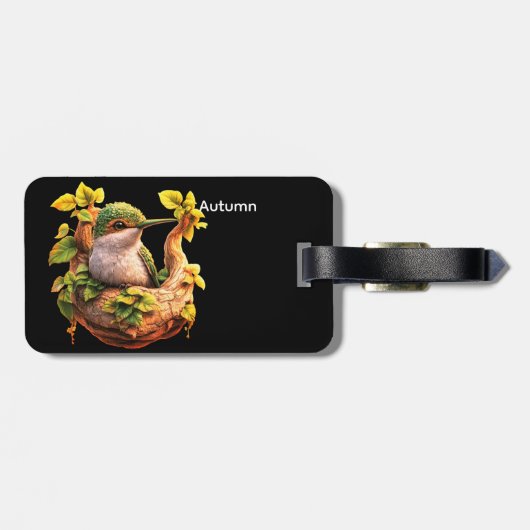 Personalized Bird Silhouette Luggage Tag ラゲッジタグ (裏面横)