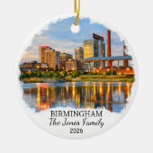 Personalized Birmingham Ornament, Custom Alabama セラミックオーナメント (正面)