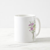 Personalized Birth Flower Chrysanthemum Custom コーヒーマグカップ (正面右)