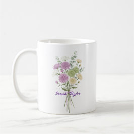 Personalized Birth Flower Chrysanthemum Custom コーヒーマグカップ