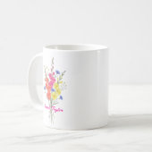 Personalized Birth Flower Gladiolus Custom コーヒーマグカップ (正面左)