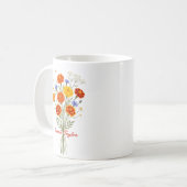 Personalized Birth Flower Marigold Custom コーヒーマグカップ (正面左)