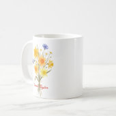 Personalized Birth Flower Narcissus Custom コーヒーマグカップ (正面左)