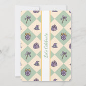 Personalized Birthday Academy Wizard School Green 招待状 (裏面)