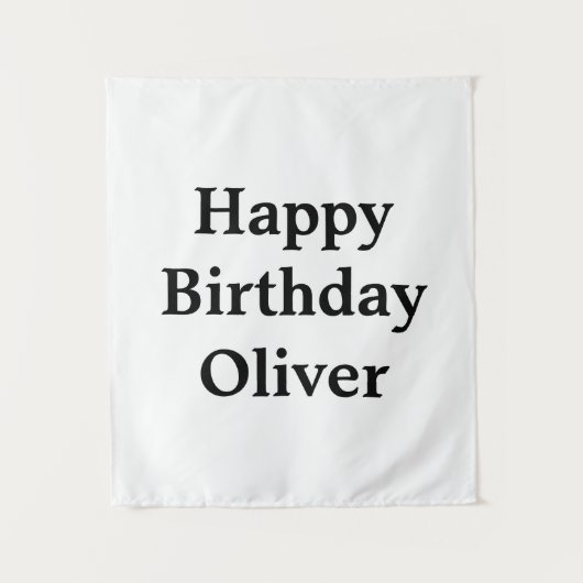 Personalized Birthday Banner Custom Name Flag Wall タペストリー (正面)