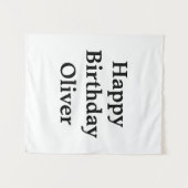 Personalized Birthday Banner Custom Name Flag Wall タペストリー (正面(横))