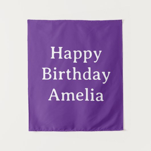 Personalized Birthday Banner Custom Name Flag Wall タペストリー (正面)