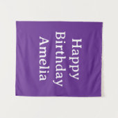Personalized Birthday Banner Custom Name Flag Wall タペストリー (正面(横))