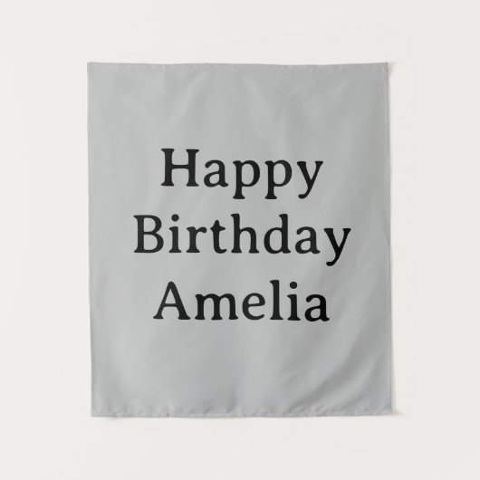 Personalized Birthday Banner Custom Name Flag Wall タペストリー (正面)