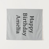 Personalized Birthday Banner Custom Name Flag Wall タペストリー (正面(横))