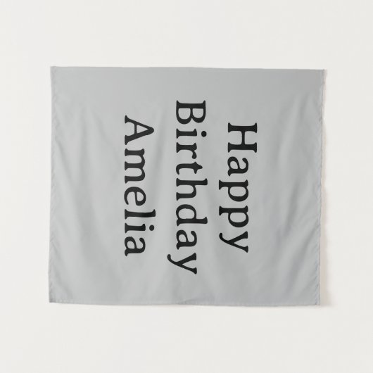 Personalized Birthday Banner Custom Name Flag Wall タペストリー (正面(横))
