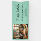 Personalized birthday banner with turtles 横断幕 (縦)