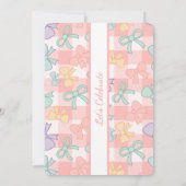 Personalized Birthday Bow Gingham Sweet Invitation 招待状 (裏面)