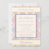 Personalized Birthday Bow Sweet Invitation Blush 招待状 (正面)