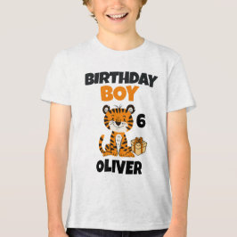 Personalized Birthday Boy Tiger T-Shirt – Custom  トライブレンドＴシャツ