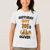 Personalized Birthday Boy Tiger T-Shirt – Custom  トライブレンドＴシャツ (正面)
