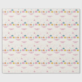 Personalized Birthday Cakes W/Confetti & Fireworks ラッピングペーパー (フラット)