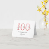Personalized birthday card 100 カード (黄色い花)