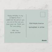 Personalized Birthday Card for Mom ポストカード (裏面)