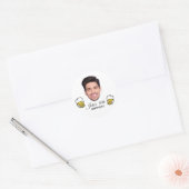 Personalized Birthday Custom Face & Age Tattoo  ラウンドシール (封筒)