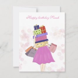  Personalized birthday, illustration ノートカード
