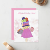  Personalized birthday, illustration ノートカード (正面/裏面インサイチュ)