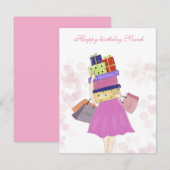  Personalized birthday, illustration ノートカード (正面/裏面)