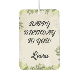 Personalized Birthday Message Gift カーエアーフレッシュナー
